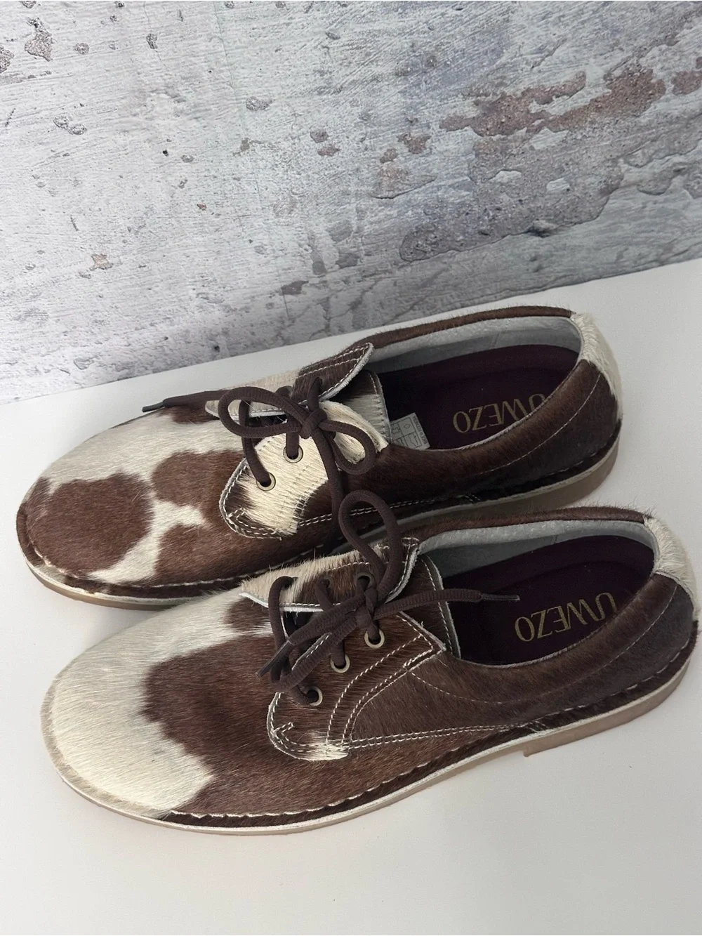 UWEZO Cowhide Derby’s - Brown / Cream
